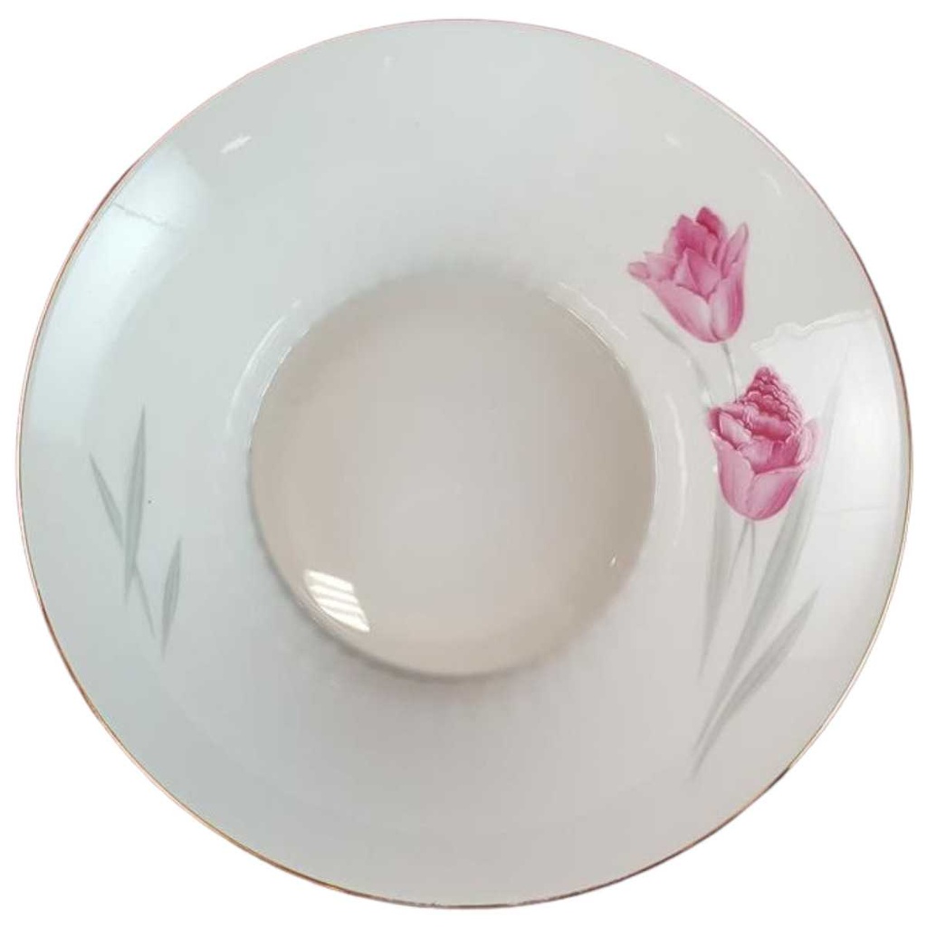 [45815245] Schüssel Salatschüssel Goldrand 22,5 cm Zeh Scherzer Rote Rose mit gebraucht - sehr gut