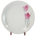 Speiseteller Essteller Goldrand 24,7 cm Zeh Scherzer Rote Rose mit gebraucht - akzeptabel