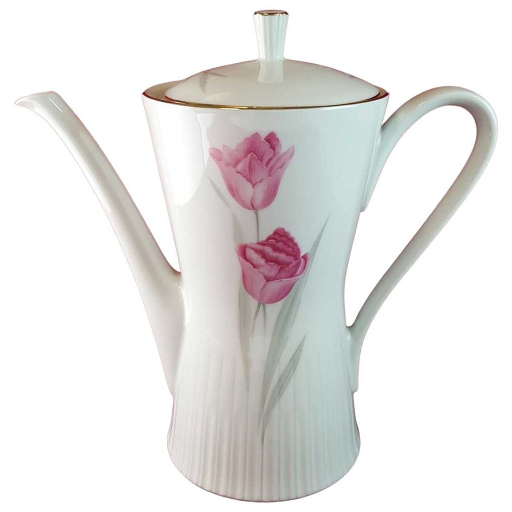 [45815249] Kaffeekanne Kanne Goldrand 1,2 L Zeh Scherzer Rote Rose mit gebraucht - sehr gut