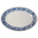Servierplatte Speiseplatte Fleischplatte Steakplatte 31x21 cm GKC Bavaria Zwiebelmuster Blau gebraucht - gut