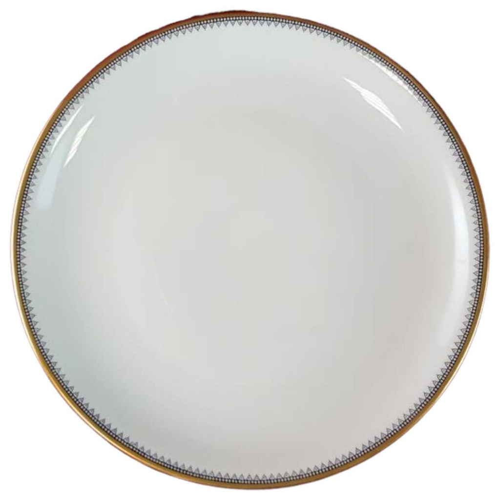 [45815321] Kuchenteller Dessertteller Frühstücksteller Goldrand 19,6 cm Eschenbach Alte Formen 010171 Schwarze Ranke
