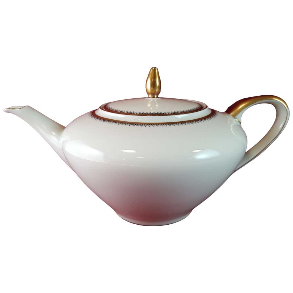 Teekanne Goldrand 1,3 L Eschenbach Alte Formen 010171 Schwarze Ranke gebraucht - gut