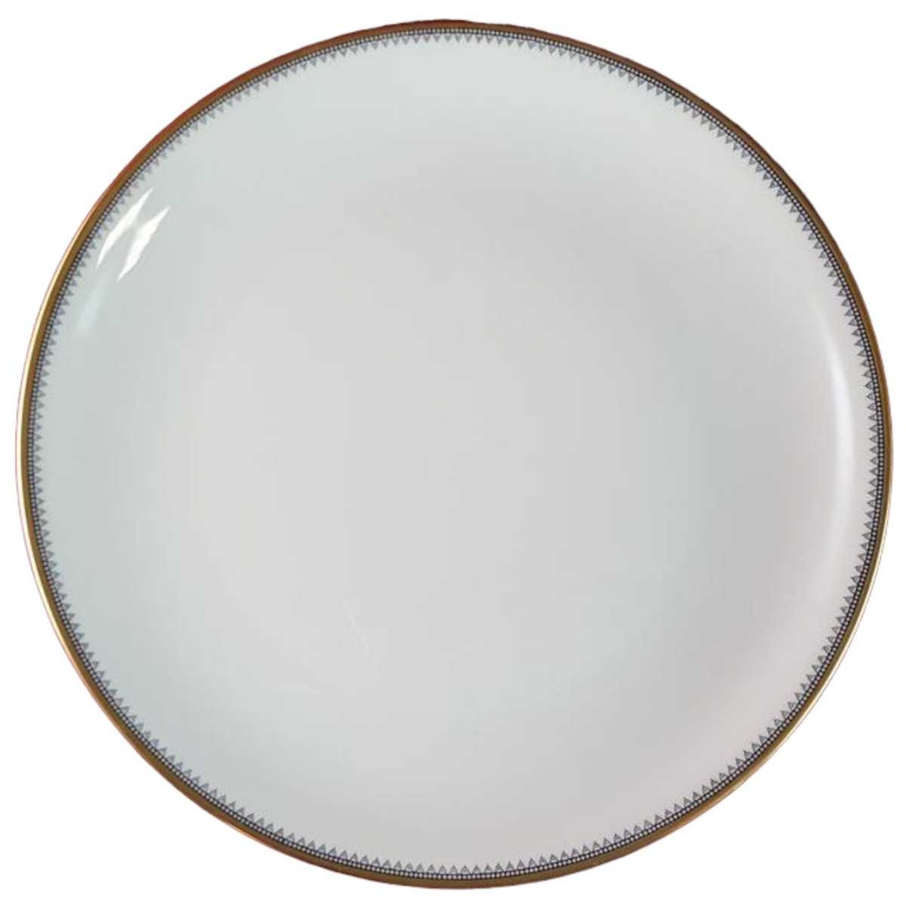 Speiseteller Essteller Goldrand 24,7 cm Eschenbach Alte Formen 010171 Schwarze Ranke gebraucht - gut