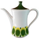Kaffeekanne 1,2 L Seltmann Weiden gelb grün Dekor 07 42761 Retro gebraucht - sehr gut