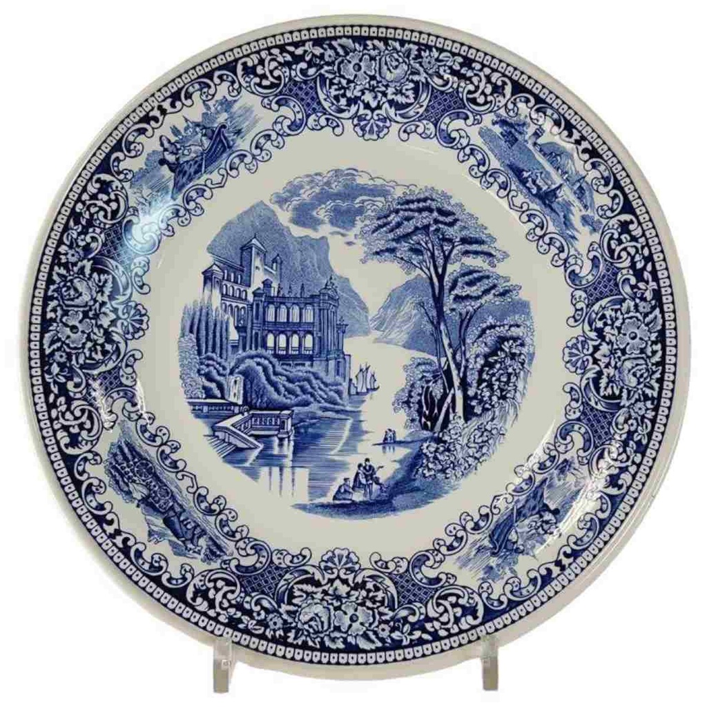 [45815370] Servierteller Myott Cambridge Old England Blau gebraucht - akzeptabel