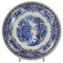 Servierteller Myott Cambridge Old England Blau gebraucht - akzeptabel