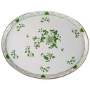 Servierplatte Speiseplatte Fleischplatte Steakplatte 23x18,4 cm Raynaud & Co. Limoges Fleurie Wilh. Drache Grün gebraucht - sehr gut