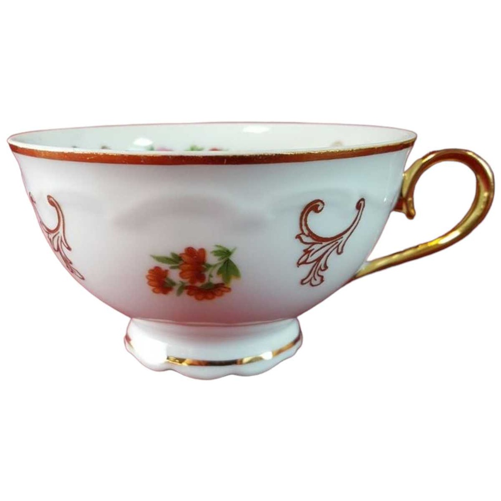 [45815436] Teetasse Tasse Goldrand Paul Leitner bunte Blumen mit gebraucht - gut