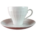 Kaffeetasse mit Untertasse Tasse Hutschenreuther Lucina Weiß gebraucht - sehr gut