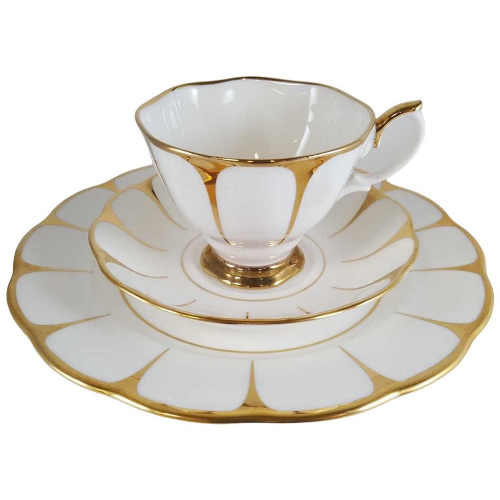 Kaffeegedeck Golddekor 3tlg Royal Vale gebraucht - sehr gut