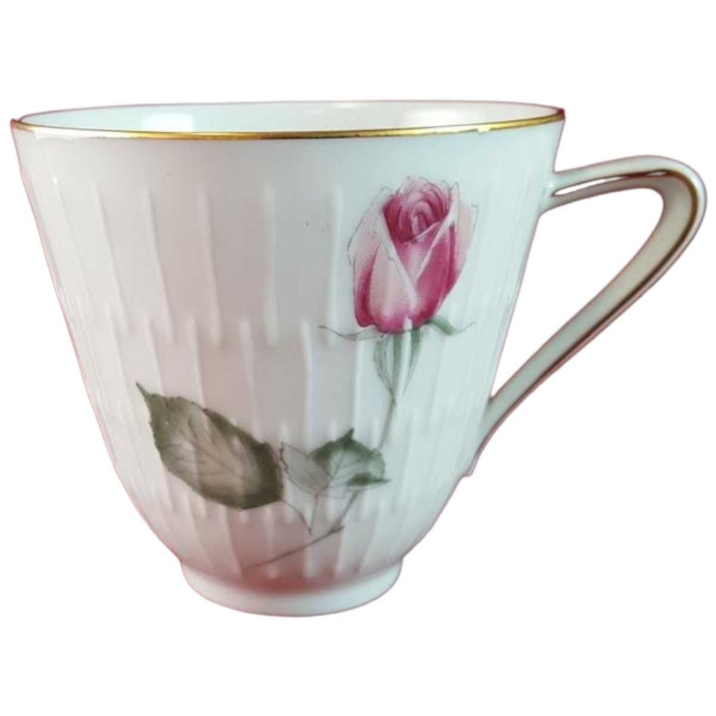 [45815494] Kaffeetasse Tasse Goldrand Hutschenreuther Apart Rosendekor gebraucht - sehr gut