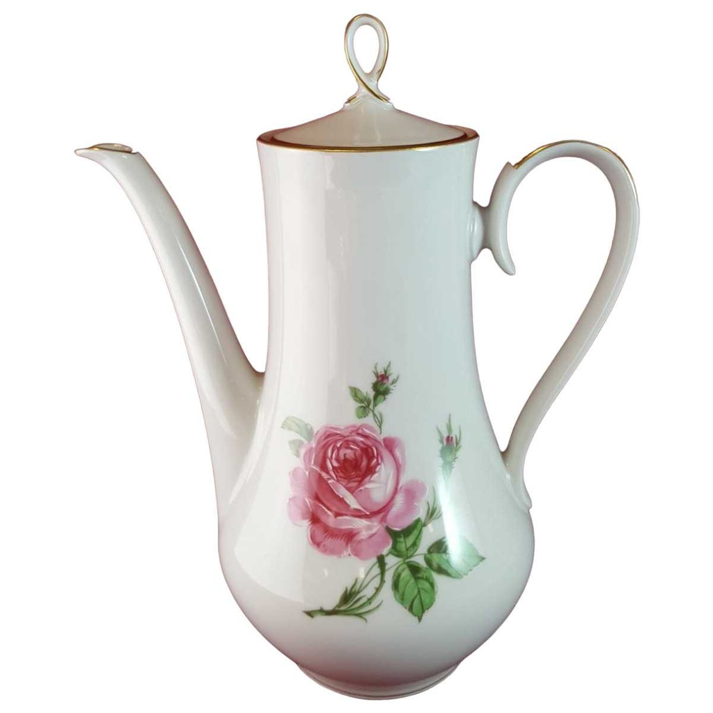 [45815504] Kaffeekanne Goldrand 1,3 L AK Kaiser Porzellan Alboth & Rosendekor mit 1531 gebraucht - sehr gut
