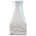 Vase Blumenvase 18,3 cm Sgrafo Modern Einzelteile Weiß gebraucht - gut