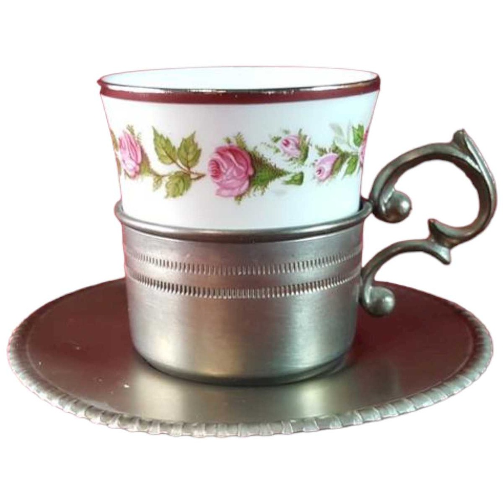 Mokkatasse mit Untertasse Tasse Espressotasse 3tlg Bareuther Waldsassen gebraucht - gut