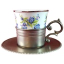 Mokkatasse mit Untertasse Tasse Espressotasse 3tlg Bareuther Waldsassen gebraucht - gut