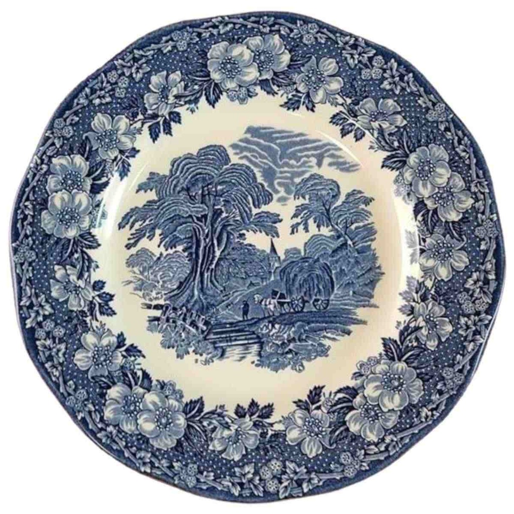 [45815580] Kuchenteller Dessertteller Frühstücksteller 20 cm Enoch Wedgwood Woodland Blau