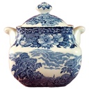 Zuckerdose Enoch Wedgwood Woodland Blau gebraucht - gut