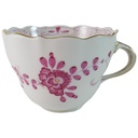 Kaffeetasse Tasse Meissen Neuer Ausschnitt Indische Malerei Purpur II. Wahl gebraucht - sehr gut
