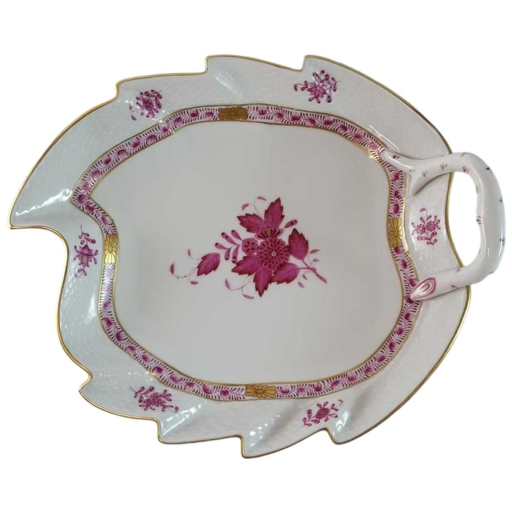 [45815635] Schale Blattschale Herend Ungarn Apponyi Purpur 200 Rosa gebraucht - gut