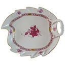 Schale Blattschale Herend Ungarn Apponyi Purpur 200 Rosa gebraucht - gut