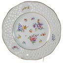 Durchbruchteller Goldrand Durchbrucharbeit 19,5 cm Burg Lindau Blumen gebraucht - sehr gut