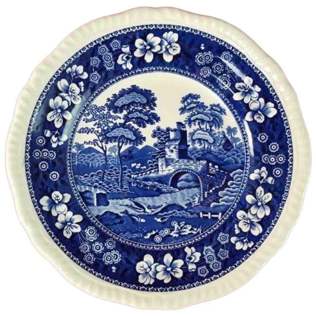 [45815681] Kuchenteller Dessertteller Frühstücksteller 19,6 cm Spode Copeland Blue Tower