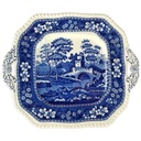 Coupe /Sandwichplatte Sandwichplatte 28,2x24,3 cm Spode Copeland Blue Tower Blau gebraucht - gut