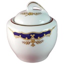 Zuckerdose Wellco Design Krefeld Astoria Blau Gold gebraucht - sehr gut