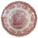 Schüssel Servierschüssel 22 cm Bristol Hull Ramsgate Historical Ports of England Rot gebraucht - gut