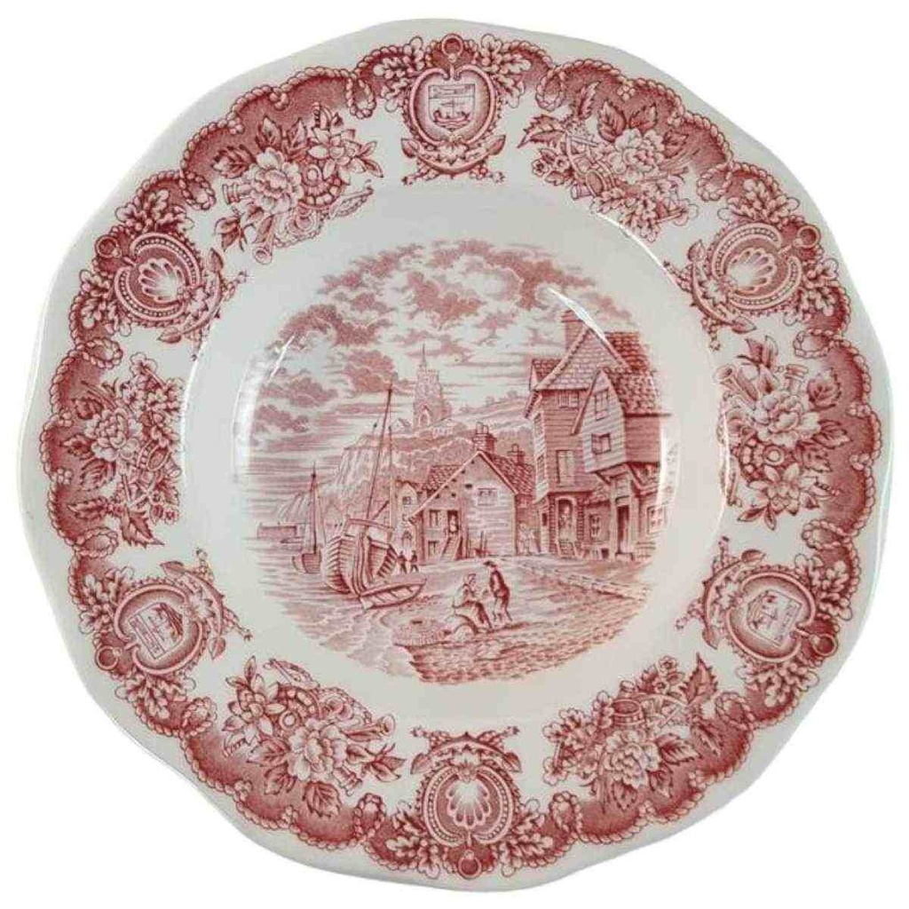 Suppenteller 22,4 cm Bristol Hull Ramsgate Historical Ports of England Rot