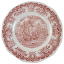 Speiseteller Essteller 25,5 cm Bristol Hull Ramsgate Historical Ports of England Rot gebraucht - akzeptabel