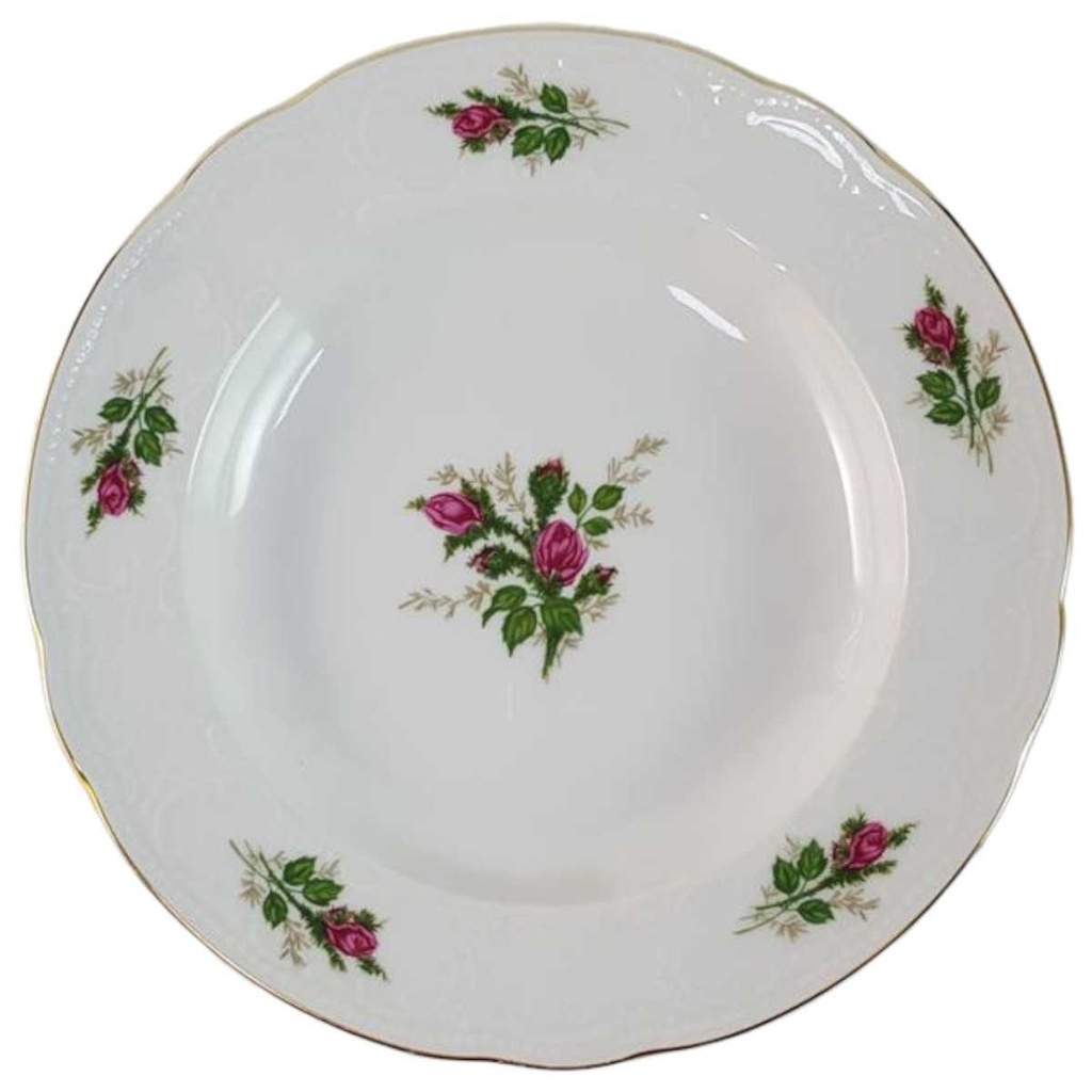 [45815720] Suppenteller 23,3 cm Seltmann Weiden Wien Moosrose 26477 gebraucht - gut