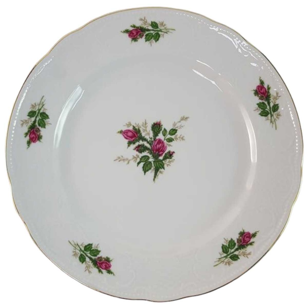 Speiseteller Essteller 24,4 cm Seltmann Weiden Wien Moosrose 26477 gebraucht - akzeptabel