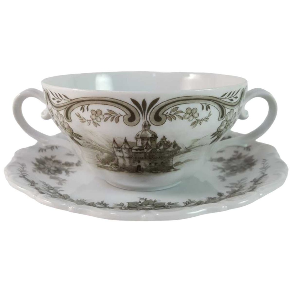 [45815769] Suppentasse mit Untertasse Seltmann Weiden Barock Rheingau gebraucht - gut