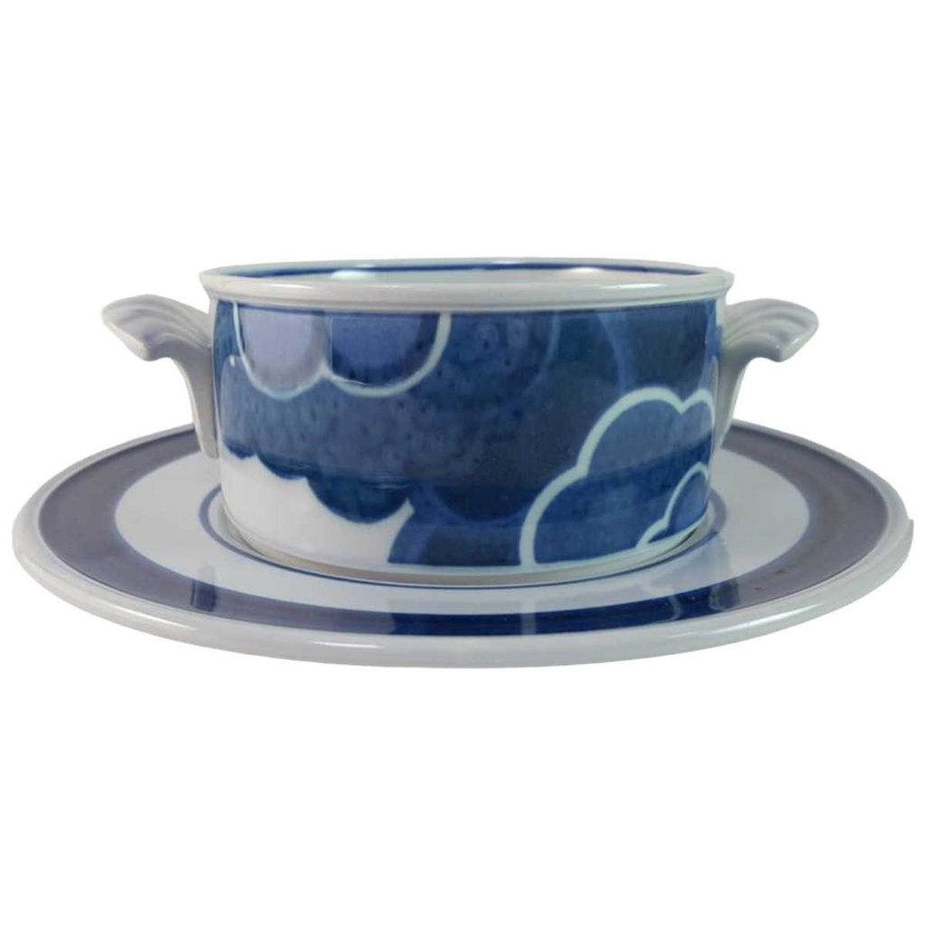 [45815782] Suppentasse mit Untertasse Villeroy & Boch Blue Cloud gebraucht - sehr gut