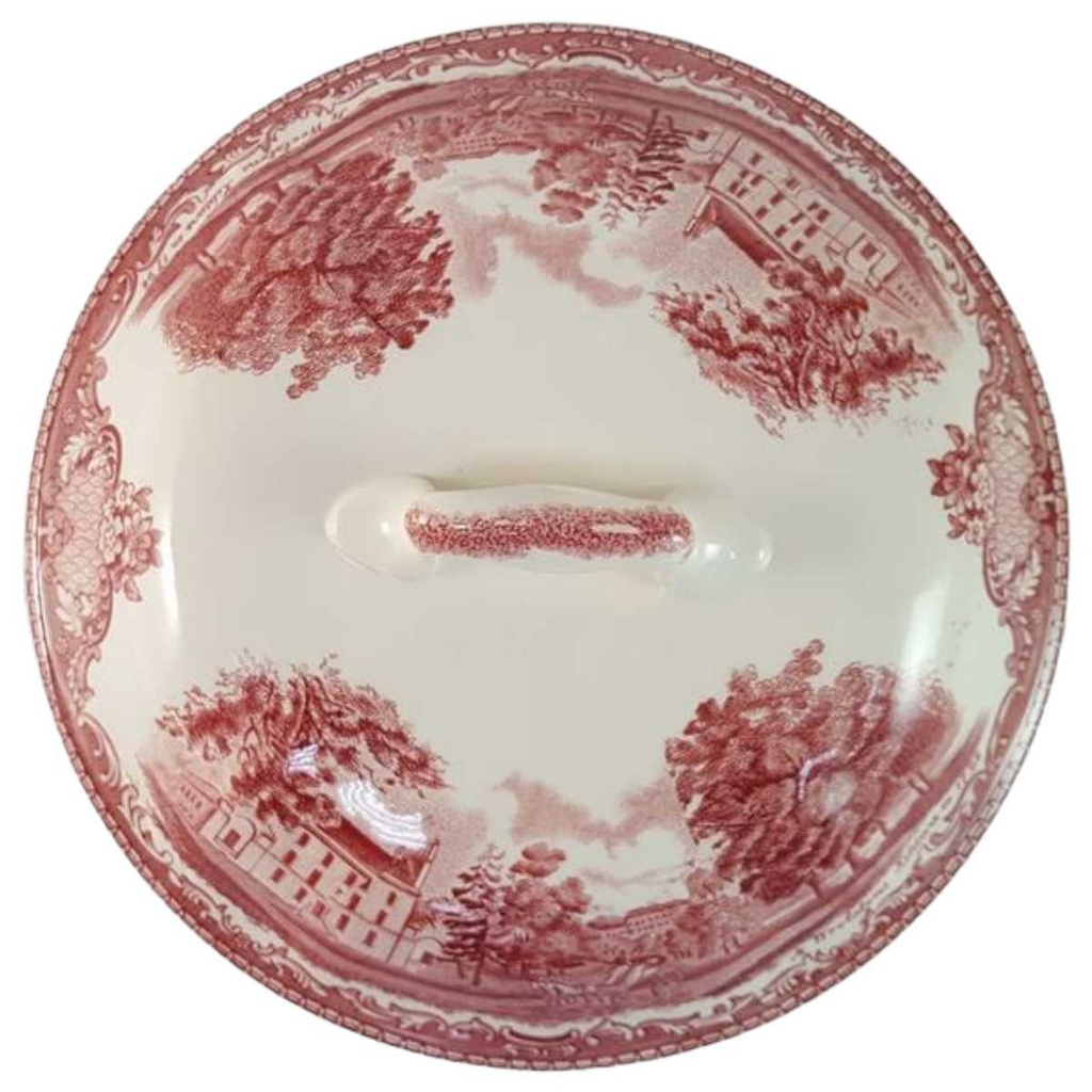 [45815791] Ersatzdeckel für Terrine Johnson Bros Old Britain Castles Rot gebraucht - gut
