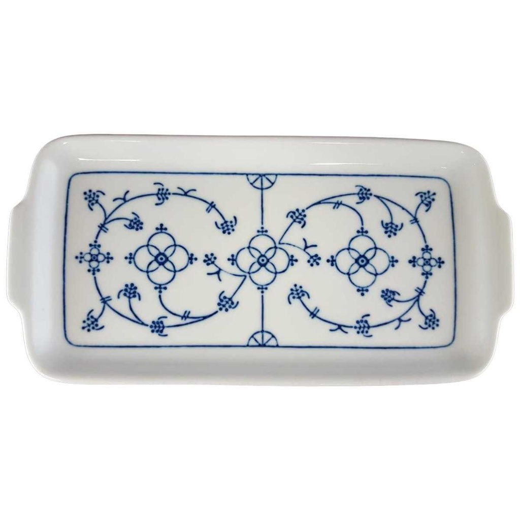 [4581580] Tablett für Milch und Zucker Jaeger & Co Indisch Blau Strohblume Original Saks gebraucht - sehr gut