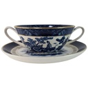 Suppentasse mit Untertasse N.K.T. Japan Double Phoenix gebraucht - gut