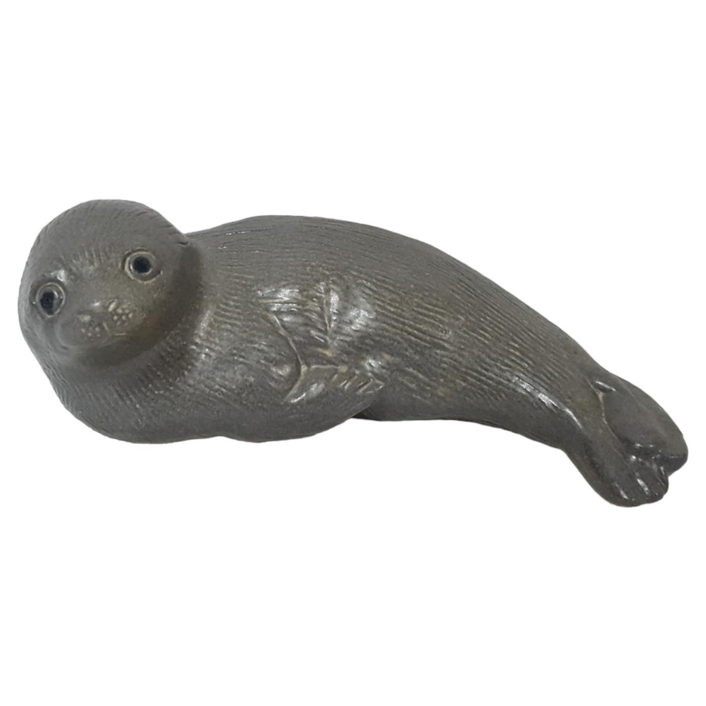 [45815826] Seehund Figur Deko Porzellan L 15 cm