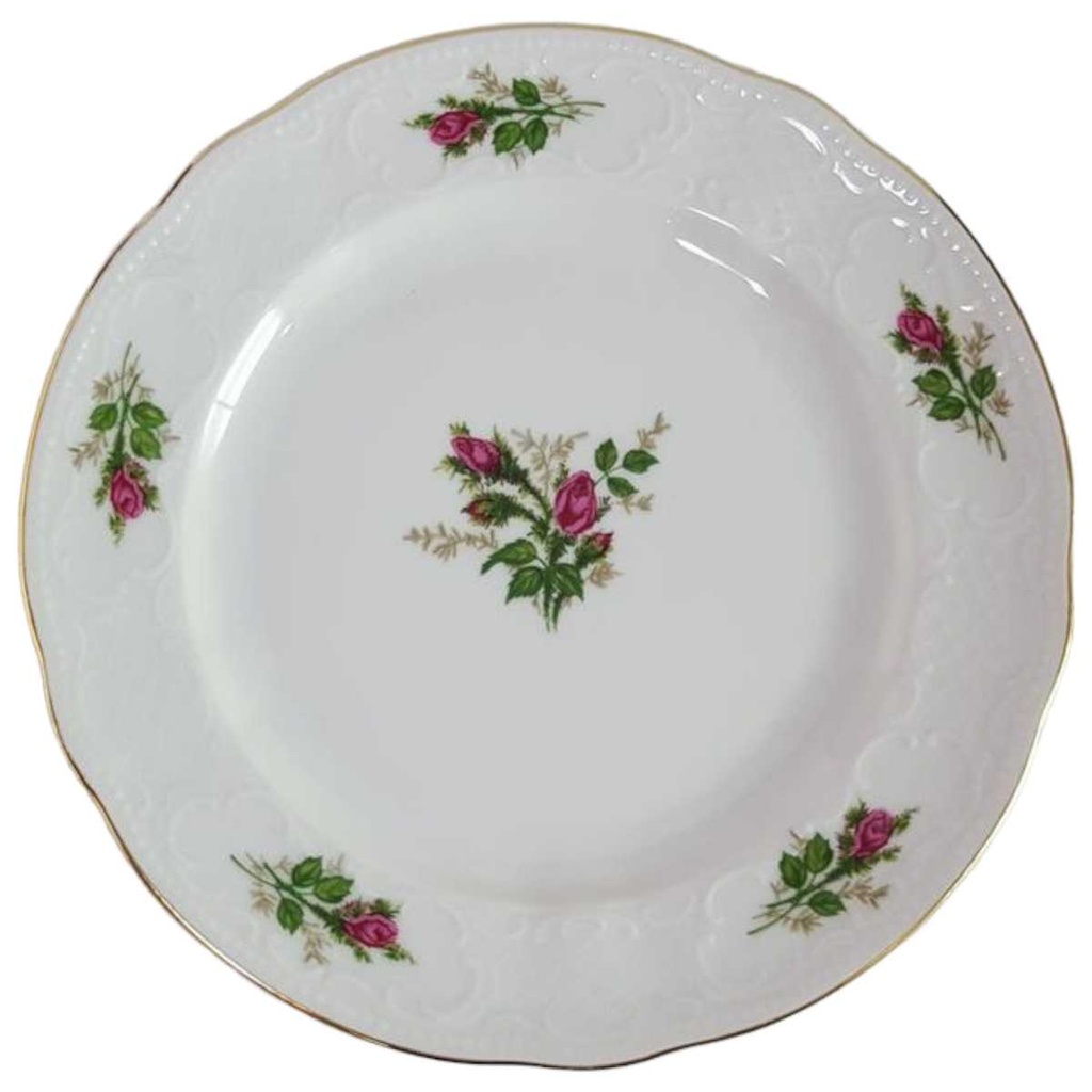 Kuchenteller Dessertteller Frühstücksteller 19,4 cm Seltmann Weiden Wien Moosrose 26477