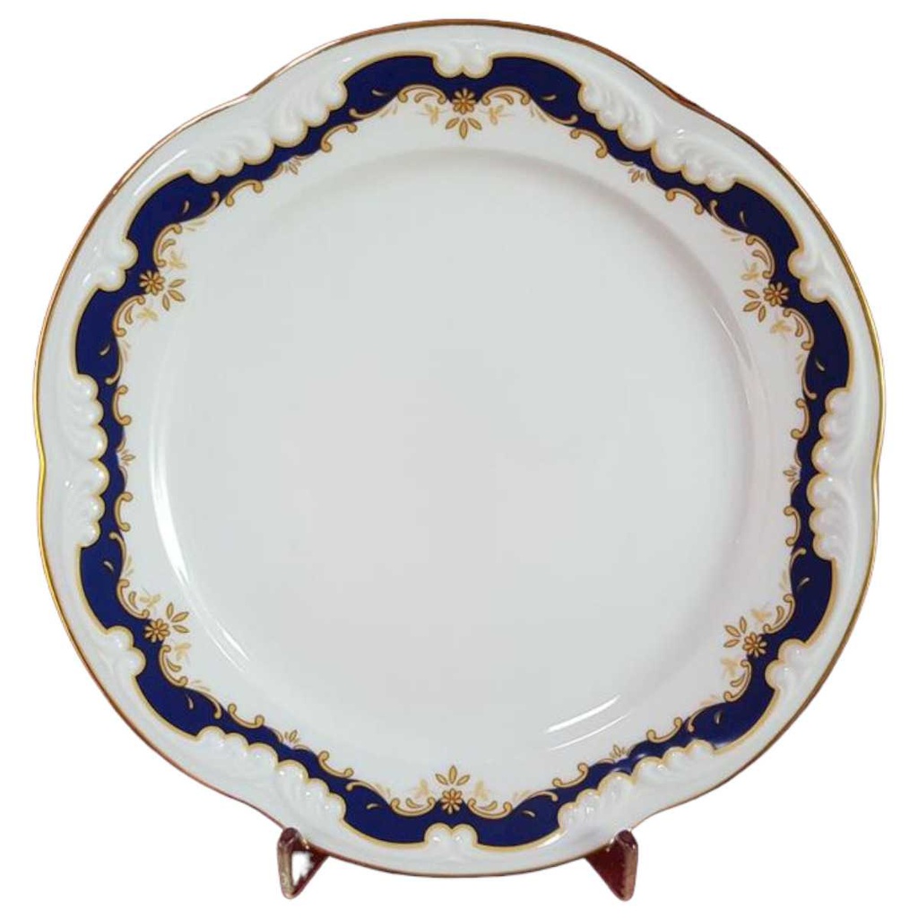 Kuchenteller Golddekor 19,5 cm Winterling Marktleuthen Kobaltblau Blau gebraucht - gut
