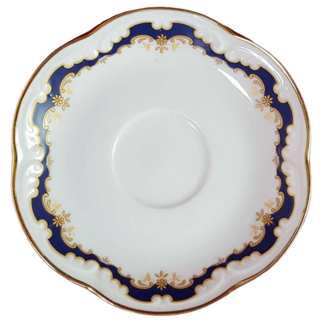 Untertasse für Kaffee Golddekor 14 cm Winterling Marktleuthen Kobaltblau Blau gebraucht - gut