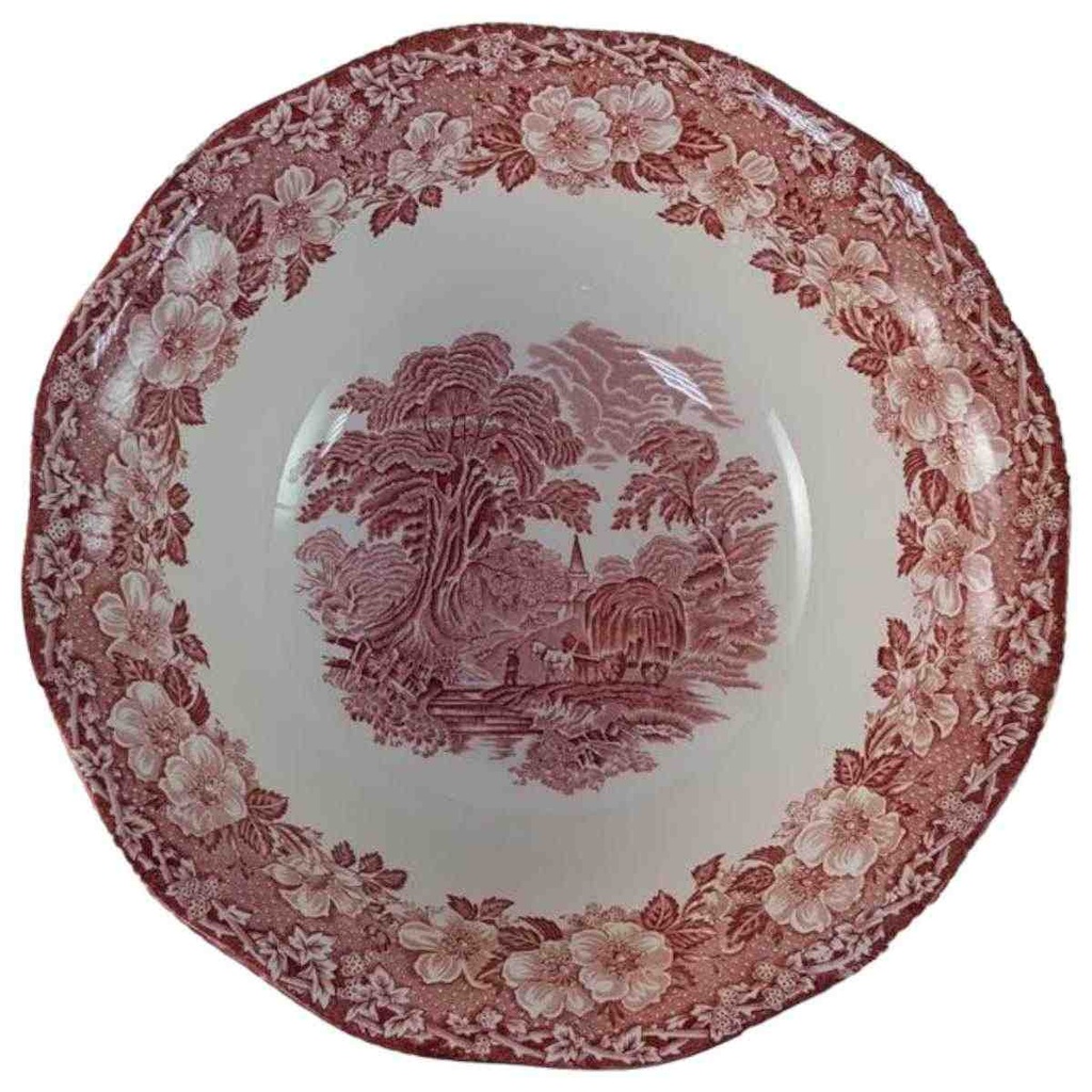Schüssel 25 cm Enoch Wedgwood Woodland Rot gebraucht - sehr gut