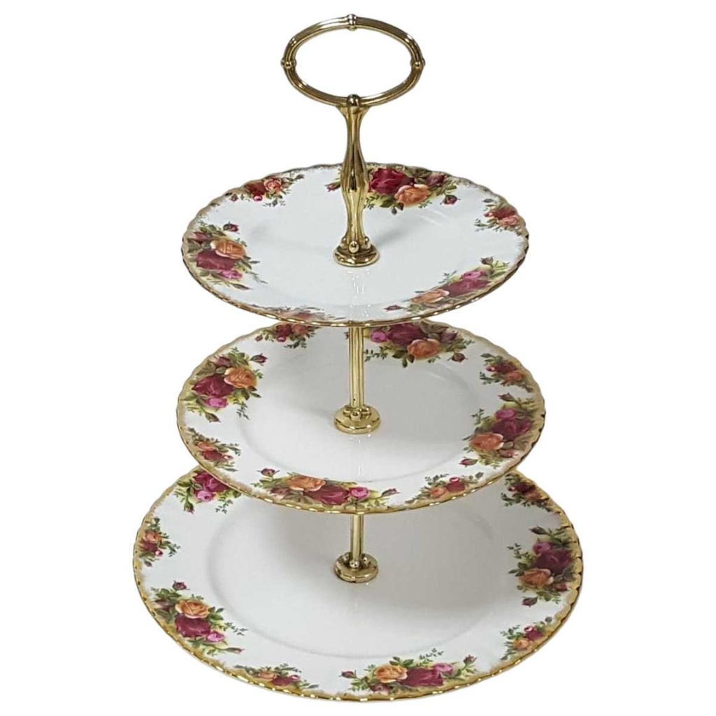 [45815884] Etagere 3stöckig Royal Albert Old Country Roses gebraucht - gut