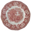Kuchenteller Dessertteller Frühstücksteller 19,8 cm Enoch Wedgwood Woodland Rot gebraucht - akzeptabel