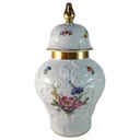 Deckelvase Royal KPM Bavaria bunte Blumen gebraucht - gut