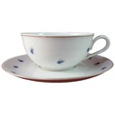 Teetasse mit Untertasse Tasse Goldrand Rhenania Duisdorf Vergissmeinnicht gebraucht - akzeptabel