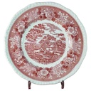 Speiseteller Essteller 26,5 cm Adams English Scenic Rot gebraucht - akzeptabel