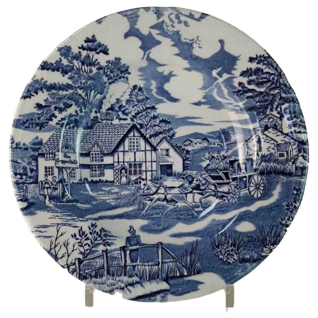 [45815947] Suppenteller 23,5 cm Luneville France English Style Blau gebraucht - gut