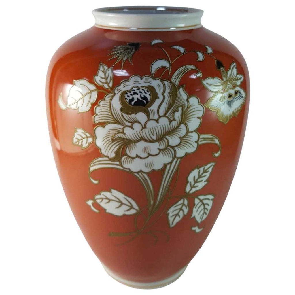 [45815972] Vase 28,3 cm Wallendorfer Porzellan ehem. VEB Blumen Weiß gebraucht - gut